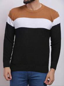 Men Sweaters - 黑與白 - 查看 4