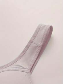 5pcs Front Closure Thin Cup Comfortable Wire-Free Bra, Lingerie - Multicolor - View 7