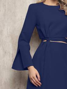 Women Two-Piece Outfits - 藏蓝色 - 查看 3