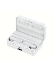 蓝牙耳机无线运动耳塞触控 HiFi 立体声耳机带麦克风，兼容 /兼容三星 - 白色 - 查看 2