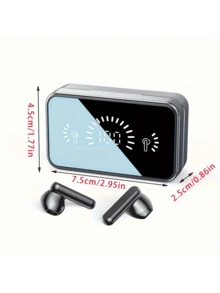 蓝牙耳机无线运动耳塞触控 HiFi 立体声耳机带麦克风，兼容 /兼容三星 - 白色 - 查看 3