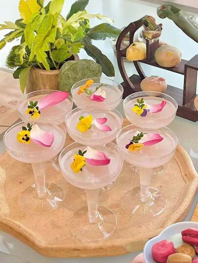 أكواب تقديم للمشروبات والمثلجات والآيس كريم 5 قطع، لحفلات البركة والاحتفالات والمناسبات الخاصة