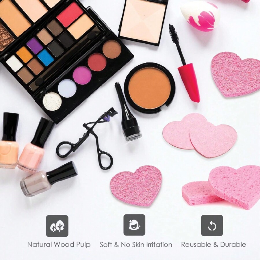 10Count Compressed Facial Sponges 100 Natural Cosmetic Spa Sponges