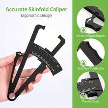 1pc Body Fat Caliper And Measurement Chart Set, Accurately Measure Your Body Fat Percentage - Multicolor - View 3