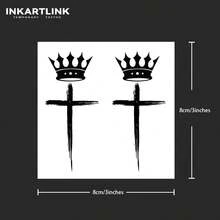INKARTLINK Revolutionary Technology Tattoos - Semi-Permanent, Angel, Temporary, Long-Lasting, Fake, Waterproof, Authentic Tattoo Look, Vegetable-Based, Magic Ink Tattoo - Black - View 5