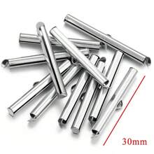 10pcs 304 Stainless Steel Crimp End Cap Slider Clasp Tube Daily Making DIY Jewelry Accessories Bracelet Necklace Connector