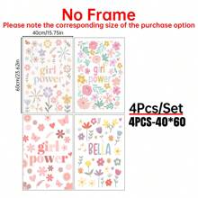 1 pieza Cartel de lienzo, Arte moderno, Letrero de madera para guardería, Decoración de guardería ideal para niñas: "Girl Power" en estilo boho, Regalo ideal para dormitorio, sala de estar, pasillo, arte de pared, decoración de paredes, decoración de otoño, decoración de habitación, sin marco, arte de pared, murales decorativos, decoración del hogar, arte del póster - Multicolor - Ver 25