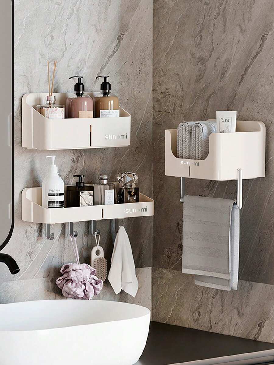 超級便利的掛牆收納盒-易安裝、省空間設計，適用於廚房、浴室、辦公室、臥室-耐用的無痕櫥門收納盒，現代風格，無功夫地儲存家庭廚房用品和快速方便取用