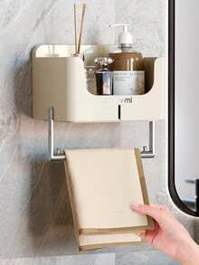 超級便利的掛牆收納盒-易安裝、省空間設計，適用於廚房、浴室、辦公室、臥室-耐用的無痕櫥門收納盒，現代風格，無功夫地儲存家庭廚房用品和快速方便取用