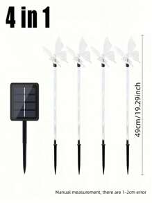 4pcs Solar Butterfly Garden Stake Lights - LED Decorative Pathway Lighting With 8 Modes, Outdoor Solar Powered Landscape Lamps For Yard, Patio, Flower Pots, Home Decor-Without Remote Control - Butterfly - View 10