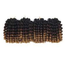 12英寸牙買加彈簧編織髮型，自然黑色彈簧髮型短款預編曲鬆緊編織髮型 - 漸層 - 查看 2