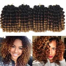 12英寸牙買加彈簧編織髮型，自然黑色彈簧髮型短款預編曲鬆緊編織髮型 - 漸層 - 查看 1