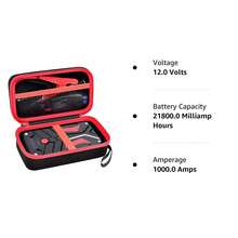 ALKOO Case Compatible With BIUBLE/For BUTURE/For Povasee/For DBPOWER Car Battery Starter, Car Auto Jump Starters Power Pack Carrying Box, Portable Batteries Jumper Powers Bank Storage (Bag Only) - Black - View 4