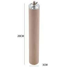 1入木製鸚鵡章魚立柱，鳥類立柱，木製棲息立柱，磨爪棒 - 米色 - 查看 16