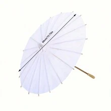 1pc, Vintage White Paper Umbrella For - Perfect For Parties, And Photography - DIY Painting Supplies And Party Decor Halloween - Umbrella - View 6