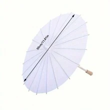 1pc, Vintage White Paper Umbrella For - Perfect For Parties, And Photography - DIY Painting Supplies And Party Decor Halloween - Umbrella - View 7