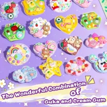 168/303入組奇幻萬花筒膠水卡套裝 - 高品質手工DIY貼紙套裝與收納盒 - 釋放創造力，非常適合生日、假日和藝術項目