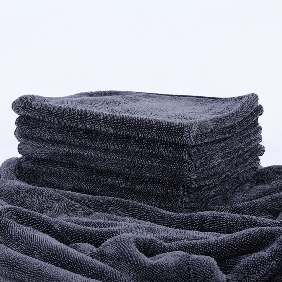 SHOULI 1入組雙面吸水與無絨塵汽車清潔巾，適用於家居、汽車清潔、廚房、浴室和清潔 - 彩色 - 查看 1