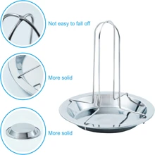 1PC Grilled Chicken Rack, Silver Stainless Steel Chicken Roaster Rack, Turkey Stand Holder For Kitchen - Silver - View 7