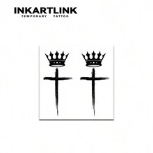 INKARTLINK Revolutionary Technology Tattoos - Semi-Permanent, Angel, Temporary, Long-Lasting, Fake, Waterproof, Authentic Tattoo Look, Vegetable-Based, Magic Ink Tattoo - Black - View 4