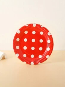 1包含10片圓形彩色假日主題紙盤，為聚會現場裝飾、裝蛋糕或使用的一次性紙盤，適用於家庭聚會假日用品。 - 彩色 - 查看 7