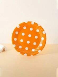 1包含10片圓形彩色假日主題紙盤，為聚會現場裝飾、裝蛋糕或使用的一次性紙盤，適用於家庭聚會假日用品。 - 彩色 - 查看 6