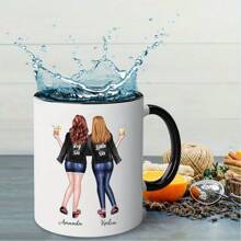 1pc, 11OZ/330ml, Personalized Sister Mug Custom 11oz Coffee Mug With Avatars, Names - Customized Gift For Women, Sister, Friend - Personalized Gifts For Sisters, Custom Sister Cup, Anti-Mold, Reusable Exquisite, Modern, Contracted Custom, Personalized, Unique Boyfriend, Girlfriend, Dad, Mom, Family, Friends For Valentine's Day, For Mother's Day, For Birthdays, For Children's Day, For Father's Day, For Graduation, For Weddings, For Housewarming Dining Room, Living Room, Bedroom, Office, Tea Room, Home, School, Home Refresh, Customized Mugs, Home Refresh, Festive Calendar