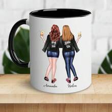 1pc, 11OZ/330ml, Personalized Sister Mug Custom 11oz Coffee Mug With Avatars, Names - Customized Gift For Women, Sister, Friend - Personalized Gifts For Sisters, Custom Sister Cup, Anti-Mold, Reusable Exquisite, Modern, Contracted Custom, Personalized, Unique Boyfriend, Girlfriend, Dad, Mom, Family, Friends For Valentine's Day, For Mother's Day, For Birthdays, For Children's Day, For Father's Day, For Graduation, For Weddings, For Housewarming Dining Room, Living Room, Bedroom, Office, Tea Room, Home, School, Home Refresh, Customized Mugs, Home Refresh, Festive Calendar