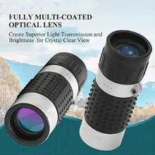 7x18微型單筒望遠鏡，高清晰度，BAK4稜鏡FMC鍍膜，小巧便攜，適合戶外教學、旅行、露營、遠足和觀鳥等活動 - 銀色 - 查看 4