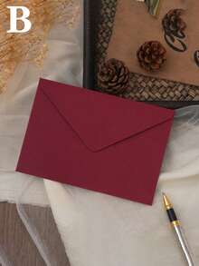 20pcs/10pcs/5pcs Envelopes For Business Correspondence, Wedding Invitations, Western-Style Business Invitations, Cardboard Envelopes, High-Grade Linen Envelopes, Gift Card Envelopes, Sealing Wax Stamps, Stationery Paper, VIP Invitation Cards - Set - View 3
