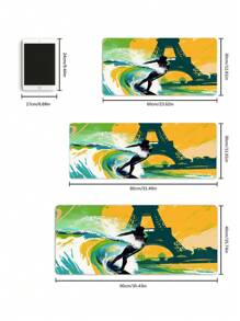 大型幾何圖案桌面遊戲滑鼠墊，適用於筆記型電腦/桌面電腦辦公室使用 - 彩色 - 查看 2