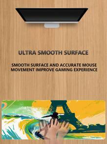 大型幾何圖案桌面遊戲滑鼠墊，適用於筆記型電腦/桌面電腦辦公室使用 - 彩色 - 查看 6