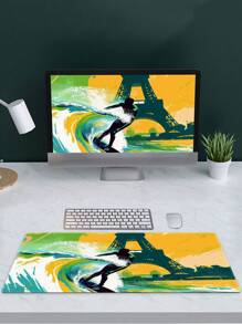 大型幾何圖案桌面遊戲滑鼠墊，適用於筆記型電腦/桌面電腦辦公室使用 - 彩色 - 查看 7