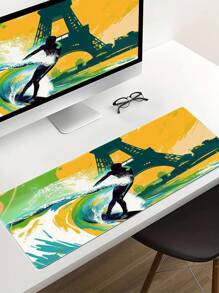 大型幾何圖案桌面遊戲滑鼠墊，適用於筆記型電腦/桌面電腦辦公室使用 - 彩色 - 查看 3