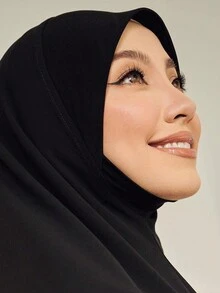 Modest Hijab Full Coverage Breathable Instant Hijabs, Convenient Elastic Sweat-Absorbent Muslim Headscarf For Women, Plus Size - Multicolor - View 1