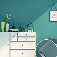 1 rollo de Papel adhesivo removible con textura de tela verde para sala de estar, cocina, dormitorio, dormitorio universitario, renovación de muebles - verde magenta intenso - Ver 4
