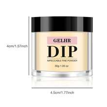 Gelhr 30g DIP Powder，夏季橘黃燃橙色，DIP Powder DIY沙龍禮物女性專用，無需使用美甲燈，指甲DIY沙龍，適用於年輕女性 - 彩色 - 查看 9