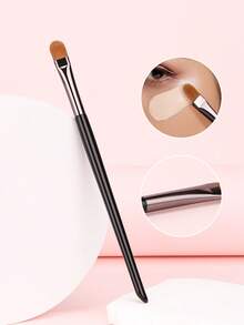 1 pieza Brocha de corrector para cubrir granos, manchas y ojeras, con un efecto fino e invisible, herramienta portátil de maquillaje,pinceles de maquillaje brochas para maquillaje cepillo maquillaje pincel maquillaje pinceles para maquillaje - Negro - Ver 3