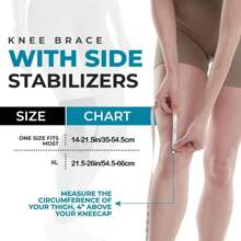 具有側向穩定器和髕骨凝膠墊的膝蓋支架，壓縮矽膠冷卻膝套，用於跑步，籃球，遠足，騎自行車，羽毛球 - 藍色 - 查看 2