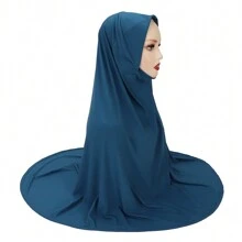 Modest Hijab Full Coverage Breathable Instant Hijabs, Convenient Elastic Sweat-Absorbent Muslim Headscarf For Women, Plus Size - Multicolor - View 22