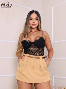 Women Shorts - Màu Khaki - Xem 1
