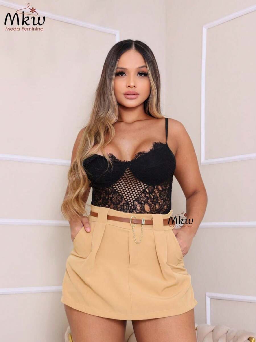 Women Shorts - Màu Khaki - Xem 1