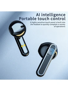 蓝牙耳机无线运动耳塞触控 HiFi 立体声耳机带麦克风，兼容 /兼容三星 - 白色 - 查看 8