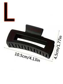 4入組純色霧面中空髮夾，具有強大的防滑力，適合女士，簡約霧面矩形髮夾，可用於女士薄或厚髮的夾子造型配件