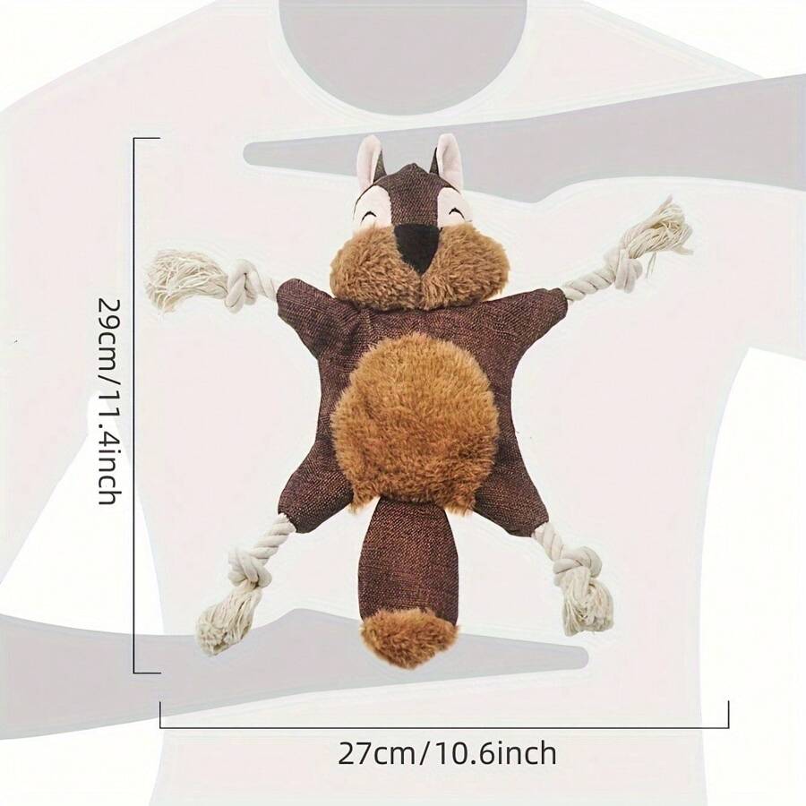 Oktopus Hundespielzeug Ohne Füllung - Mit Quietscher & Knisterpapier, Weich & Sicher Für Welpen & Hunde