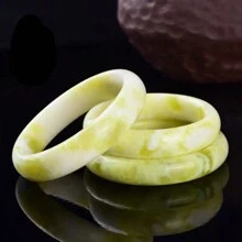 1長石綠玉手鏈，高品質珠寶（有多種顏色和尺寸可選）女性時尚手鏈，治療冥想手鏈，平滑的綠色石頭套頭手鏈，天然石頭手鏈，相信能促進智慧、平衡和平靜， 是送給她的禮物。 - C - 查看 1