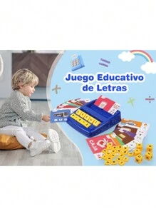 Juguetes Didactico Niños Educativo Números Y Letras Español, Juegos Educativos De Cartas Para Que Los Ninos Aprendan - Azul - Ver 8