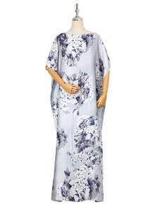 1pc Printed Beach Holiday Pareo Sarong Cover-Up With Scarf - Multicolor - View 6