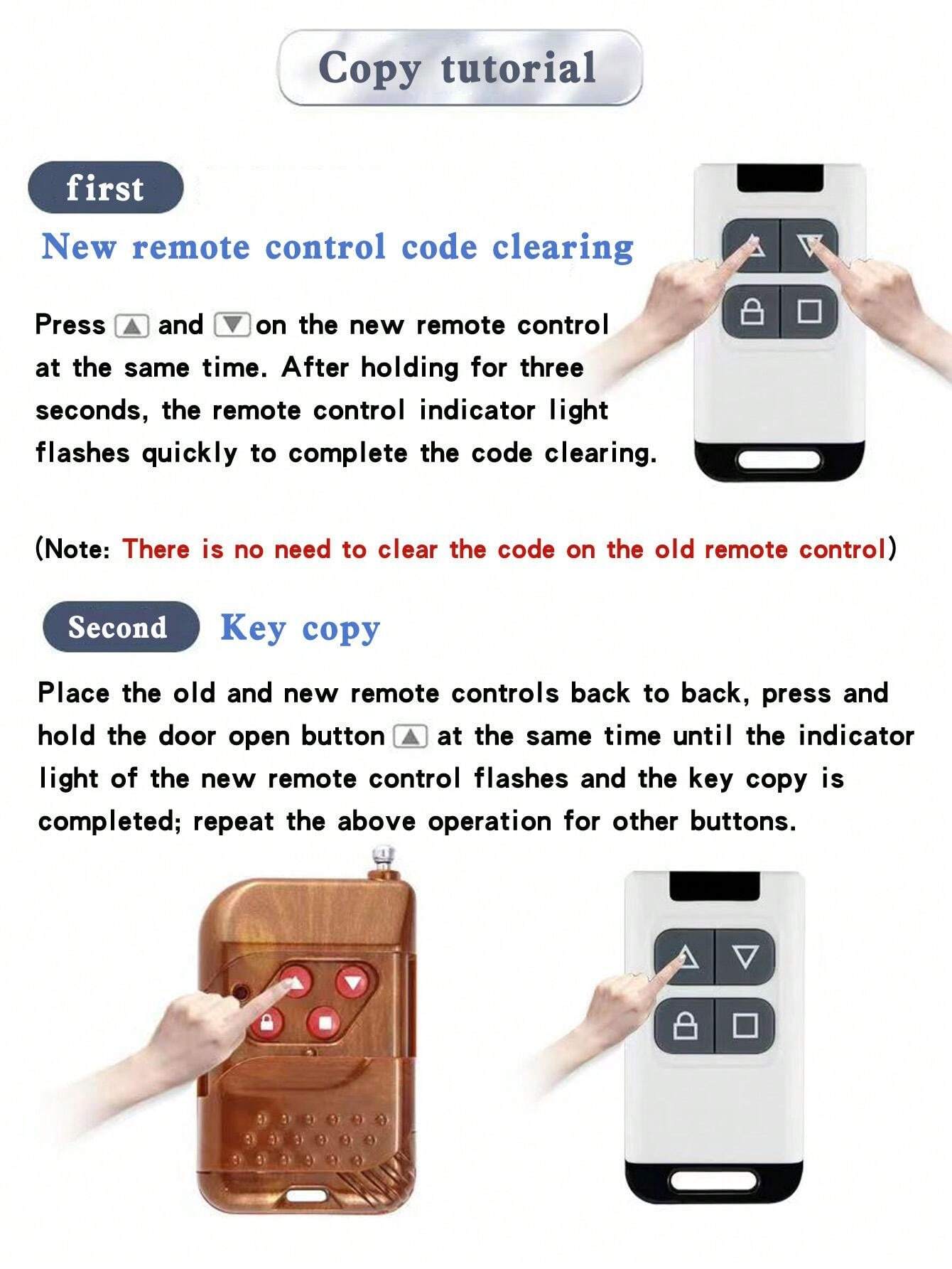 Fashionable And Simple 4Button 433MHz Frequency Controller Remote