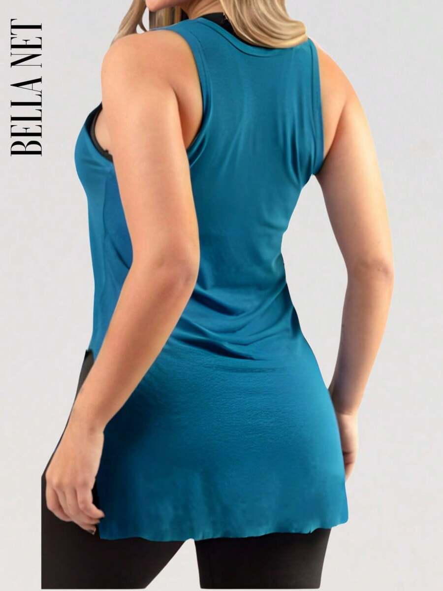 BELLA  NET Women Blouses - Azul da Prússia - Xem 1